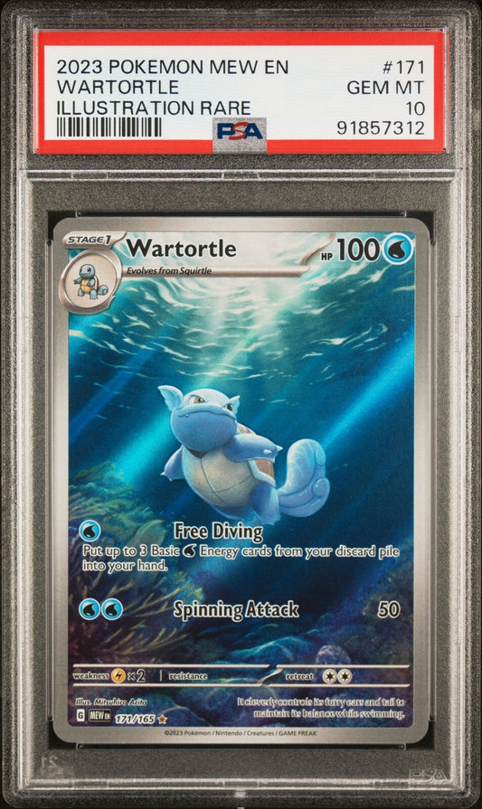 2023 Pokemon Mew En-151 #171 Wartortle Illustration Rare PSA 10