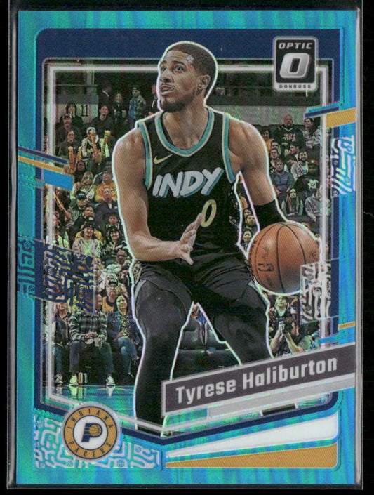 2023-24 Donruss Optic #27 Tyrese Haliburton Aqua #/249