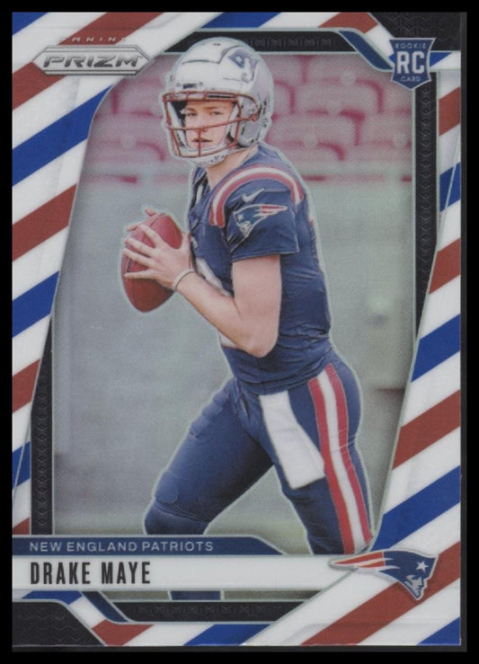 Drake Maye 2024 Panini Prizm #329 Red White and Blue
