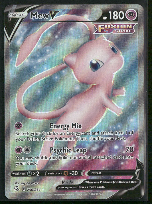 Pokemon SWSH08: Fusion Strike #250/264 Mew V (Full Art)