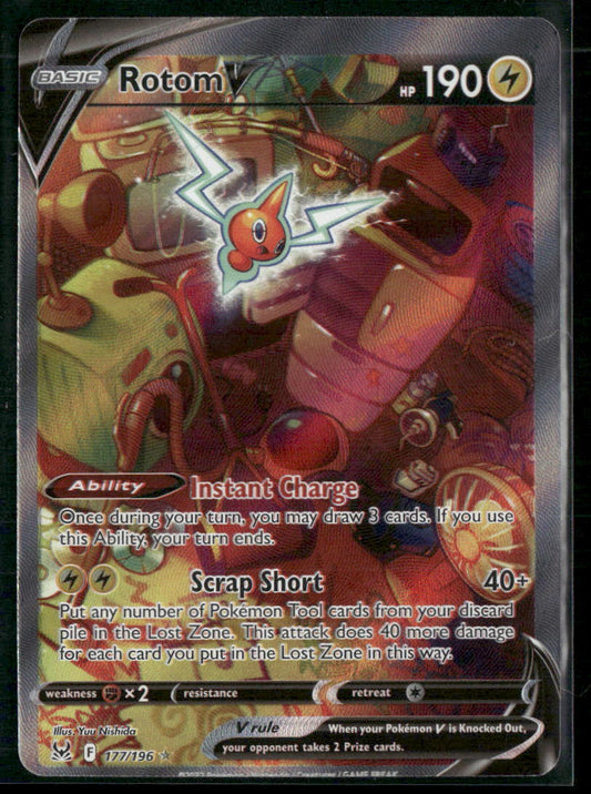Pokemon Lost Origin #177/196 Rotom V (Alternate Full Art)