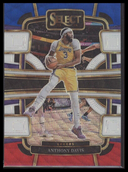 2023-24 Panini Select #20 Anthony Davis Tri-Color Prizms