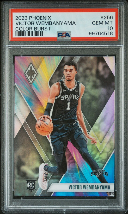 2023 Panini Phoenix #256 Victor Wembanyama Color Burst PSA 10