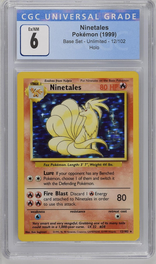 Ninetales 1999 Base Set #12/102 CGC 6