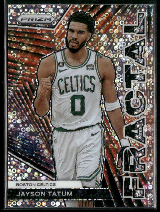 2023-24 Panini Prizm #8 Jayson Tatum Fractal Prizms Fast Break