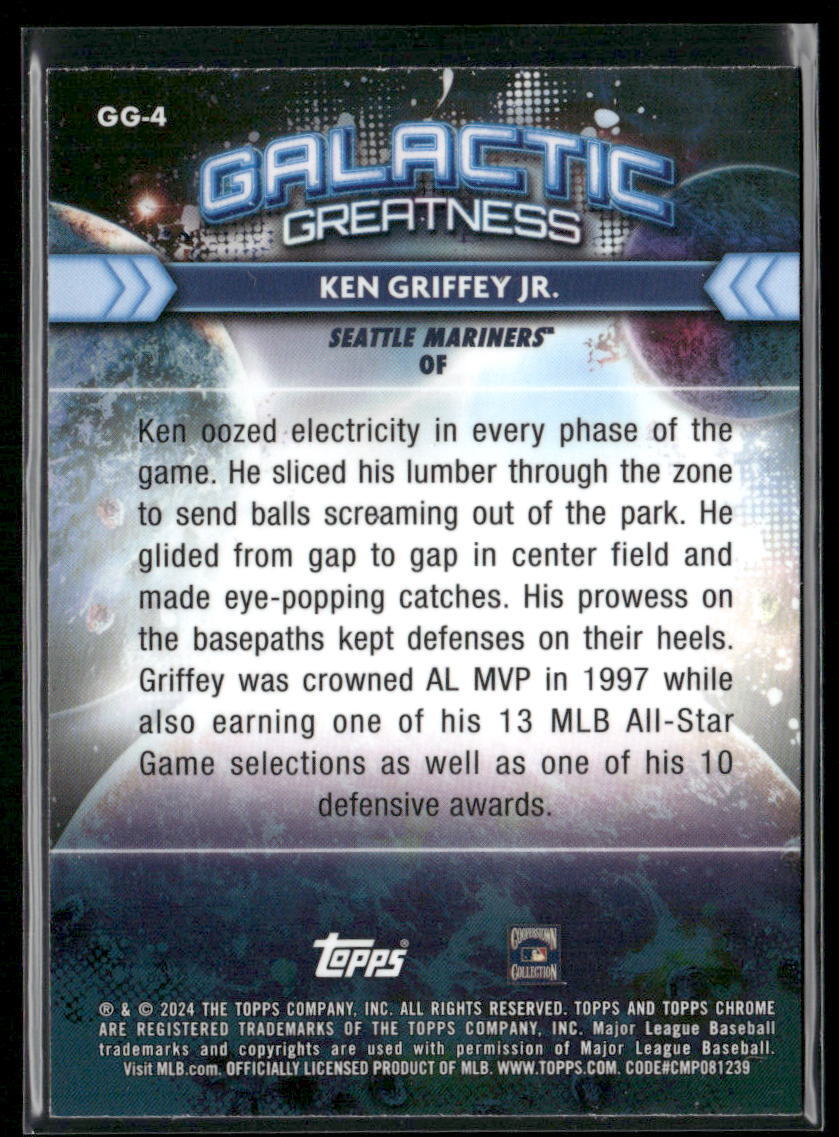 2024 Topps Chrome Cosmic #GG-4 Ken Griffey Jr. Galactic Greatness