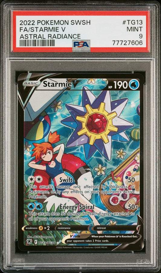 2022 Pokemon Astral Radiance #TG13 Fa/Starmie V Astral Radiance PSA 9