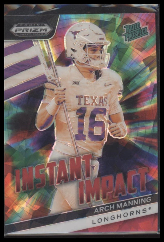 Arch Manning 2024 Panini Prizm Draft Picks #II-AM Instant Impact Red Ice