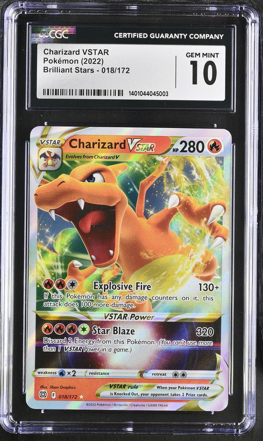 Charizard VSTAR 2022 Brilliant Stars #018/172 CGC 10