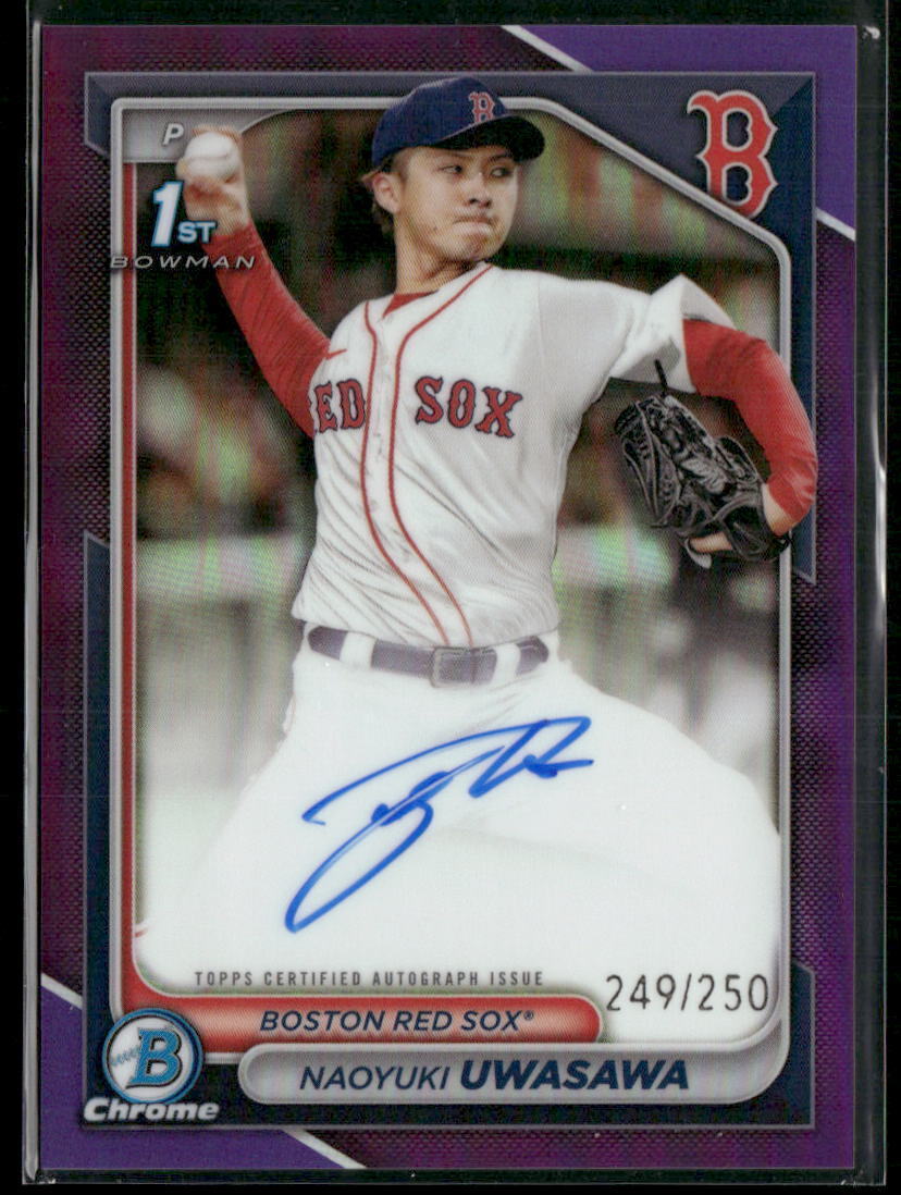 2024 Bowman Chrome Naoyuki Uwasawa Prospects Autographs Purple Refractors #/250