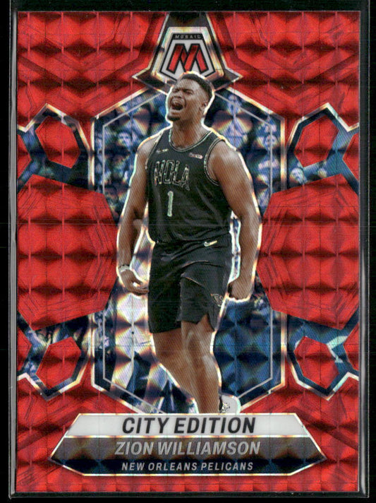 2023-24 Panini Mosaic #271 Zion Williamson Red