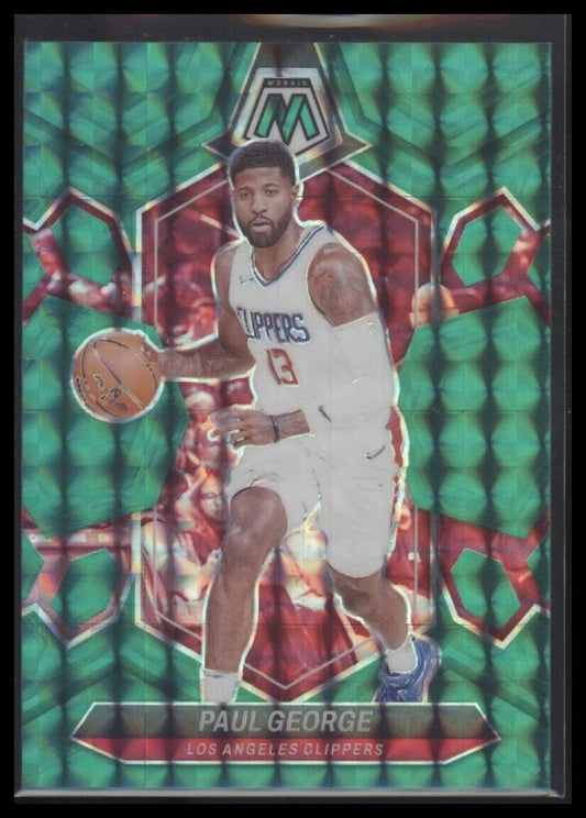2023-24 Panini Mosaic #50 Paul George Teal #/75