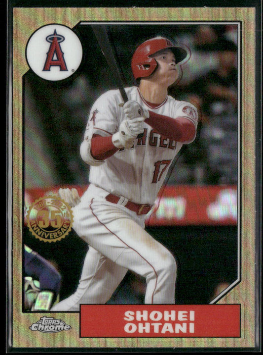 2022 Topps Chrome Shohei Ohtani 1987 Topps Baseball 35th Anniversary