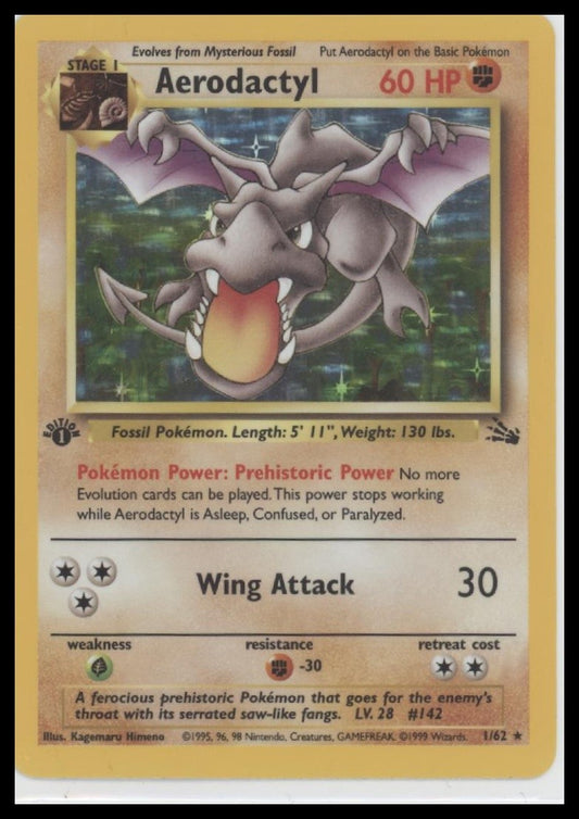 Aerodactyl WoTC Fossil 1st Edition #01/62