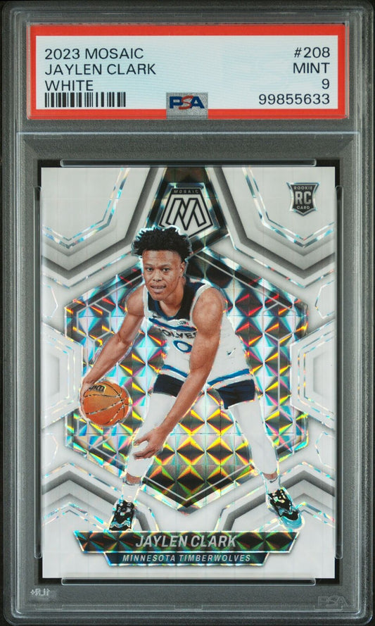 2023 Panini Mosaic #208 Jaylen Clark White PSA 9