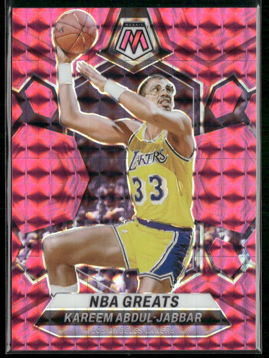 2023-24 Panini Mosaic #299 Kareem Abdul-Jabbar Pink #/149