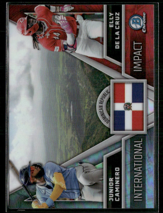 2024 Bowman Chrome #II-15 Elly De La Cruz / Junior Caminero International Impact