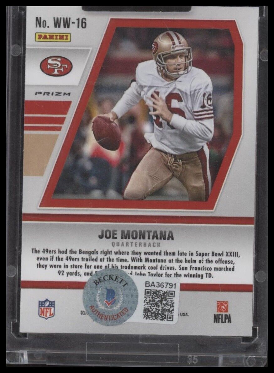 2021 Panini Mosaic Joe Montana Will to Win Mosaic Green - Certified Auto