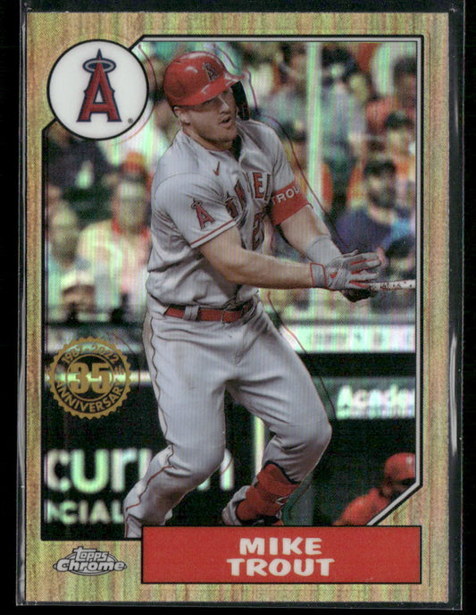 2022 Topps Chrome #87BC-1 Mike Trout 1987 Topps Baseball 35th Anniversary
