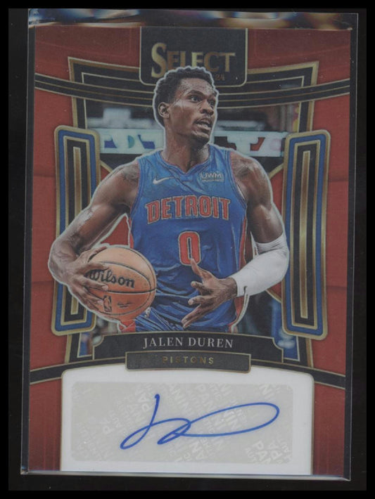 2023-24 Panini Select #SS-DRN Jalen Duren Signatures Red Prizms #/99