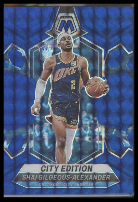 Shai Gilgeous-Alexander 2023-24 Panini Mosaic #85 Blue #/199