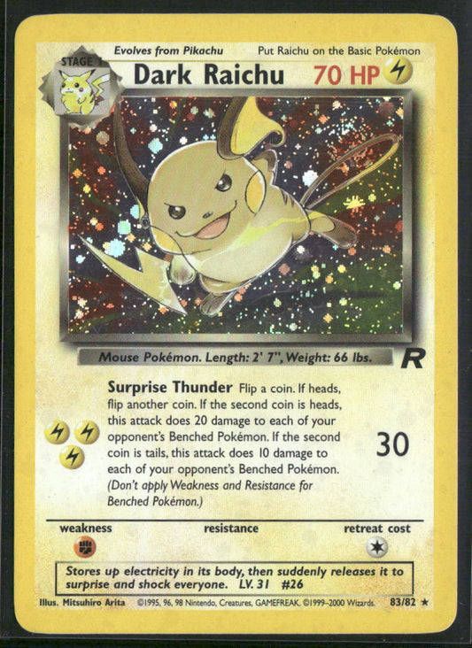 Pokemon Team Rocket #83/82 Dark Raichu