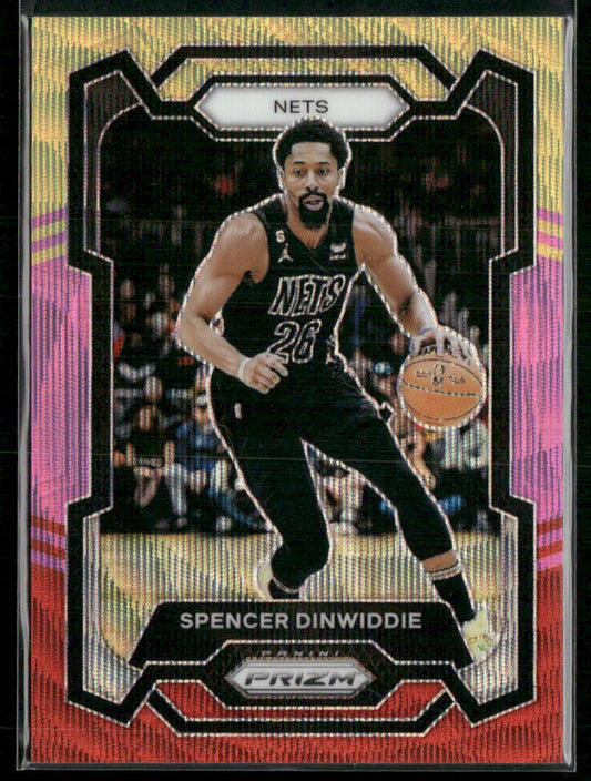 2023-24 Panini Prizm #84 Spencer Dinwiddie Prizms Multi Wave #/88