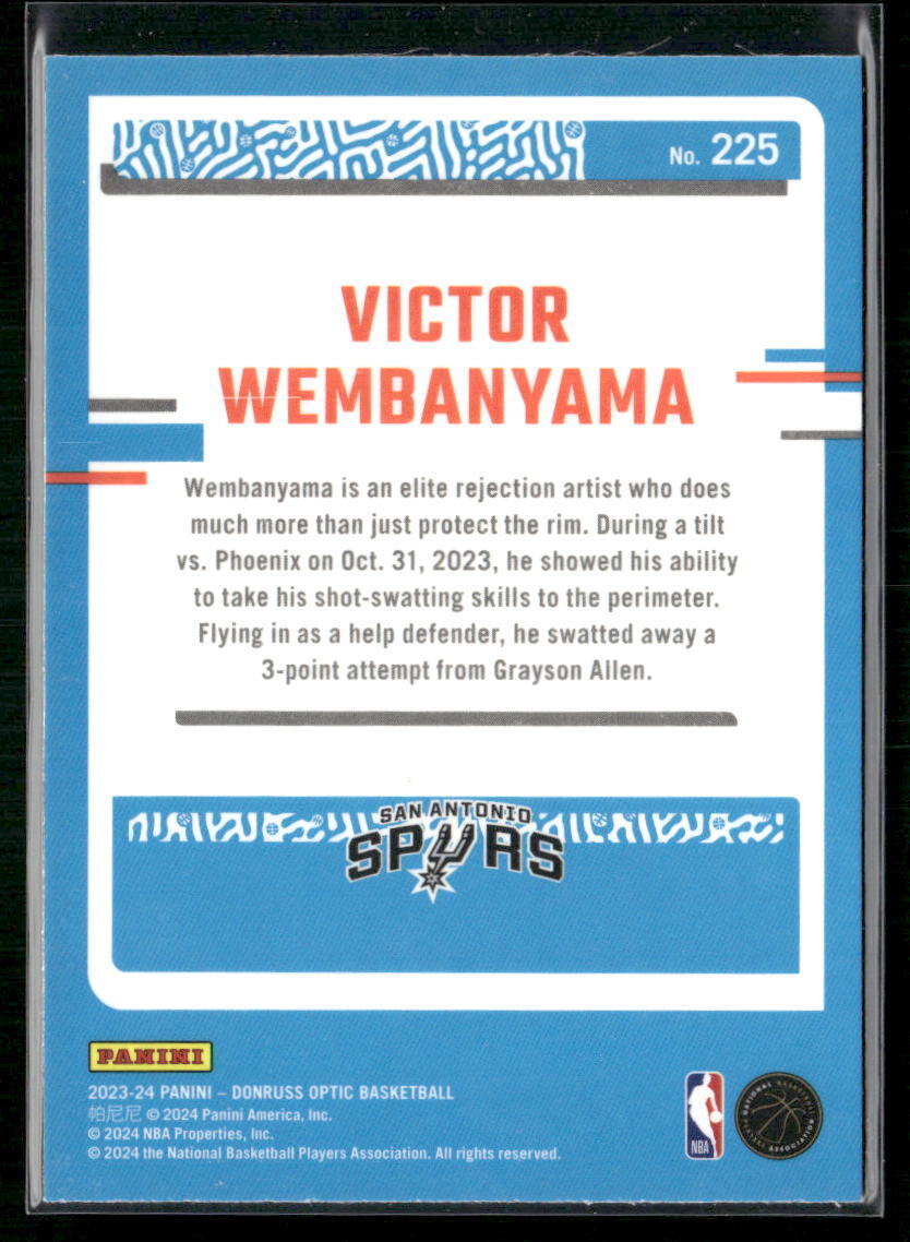 2023-24 Donruss Optic #225 Victor Wembanyama