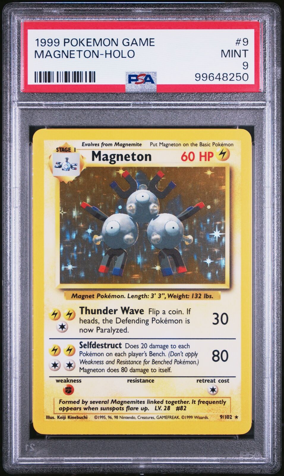 1999 Pokemon Game #9 Magneton-Holo PSA 9