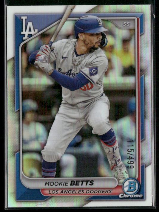 2024 Bowman Chrome #62 Mookie Betts Refractors #/499