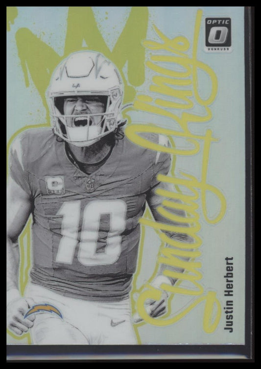 Justin Herbert 2024 Donruss Optic #8 Sunday Kings