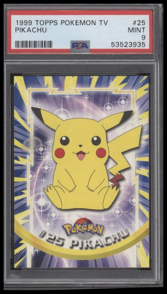 1999 Topps Pokemon Tv #25 Pikachu PSA 9