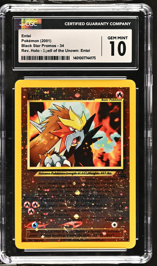 Entei 2001 Black Star Promos #34 CGC 10