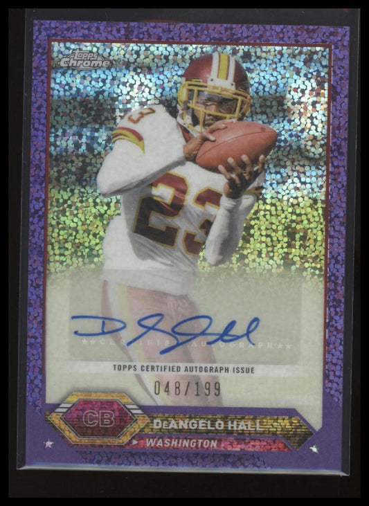 2023 Topps Composite DeAngelo Hall Autographs Purple Speckle Refractors #/199