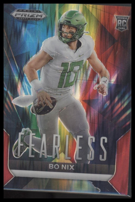 Bo NIx 2024 Panini Prizm Draft Picks #F-BN Fearless Red Flash #/49