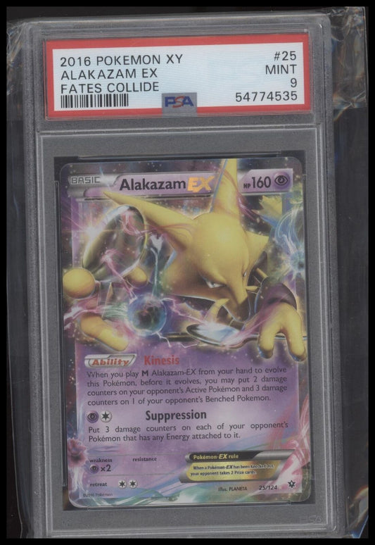 2016 Pokemon Xy Fates Collide #25 Alakazam Ex Fates Collide PSA 9