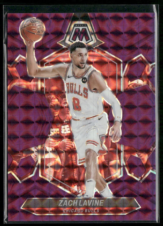 2023-24 Panini Mosaic #100 Zach LaVine Purple #/99