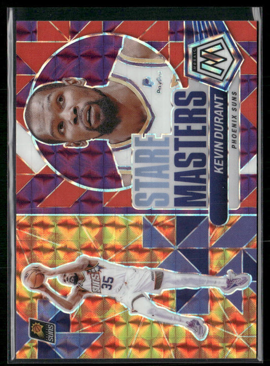 2023-24 Panini Mosaic #20 Kevin Durant Stare Masters Mosaic Purple #/99