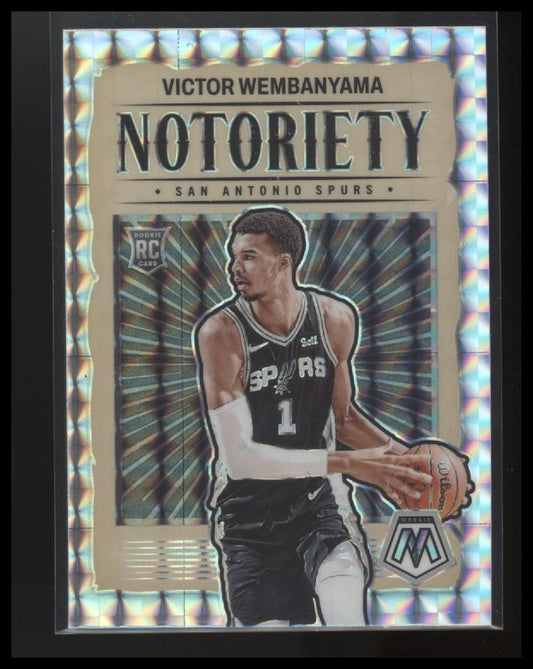 2023-24 Panini Mosaic #5 Victor Wembanyama Noteriety Mosaic