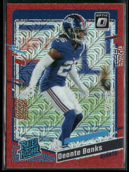 2023 Donruss Optic #278 Deonte Banks Red Mojo