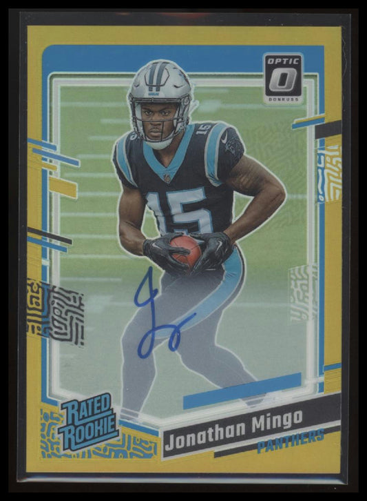 2023 Donruss Optic #215 Jonathan Mingo Rated Rookies RPS Autographs Gold #/10
