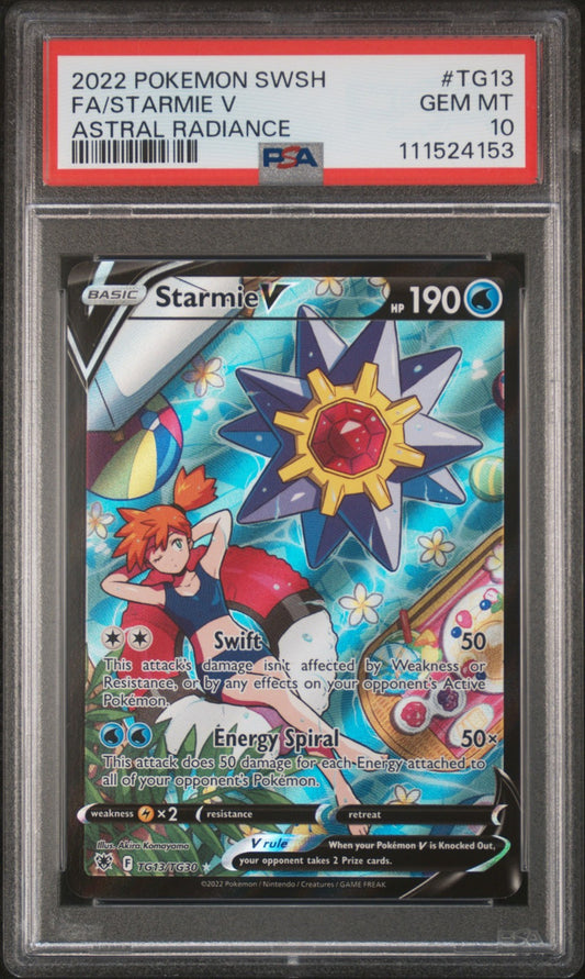 Starmie V 2022 Pokemon Sword & Shield #TG13 Astral Radiance PSA 10