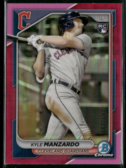 2024 Bowman Chrome #86 Kyle Manzardo Fuchsia Refractors #/299