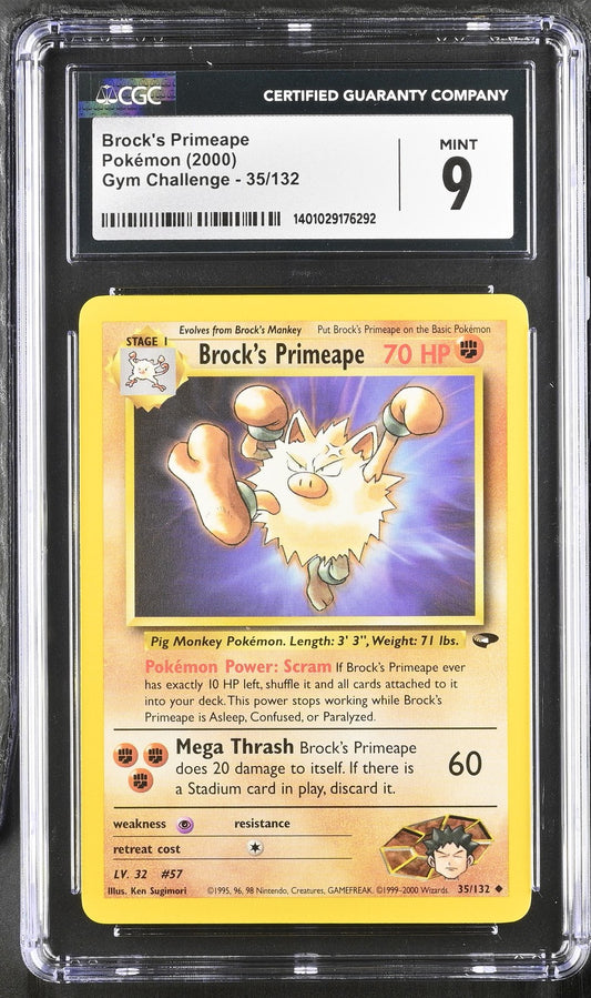 Brock's Primeape 2000 Gym Challenge #35/132 CGC 9