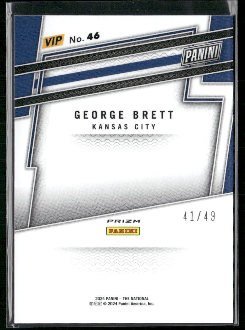 2024 Panini National VIP #46 George Brett Purple Sparkle #/49