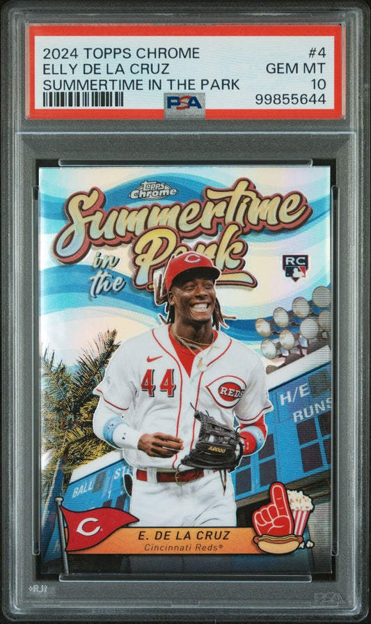 2024 Topps Chrome Summertime In The Park #4 Elly De La Cruz PSA 10