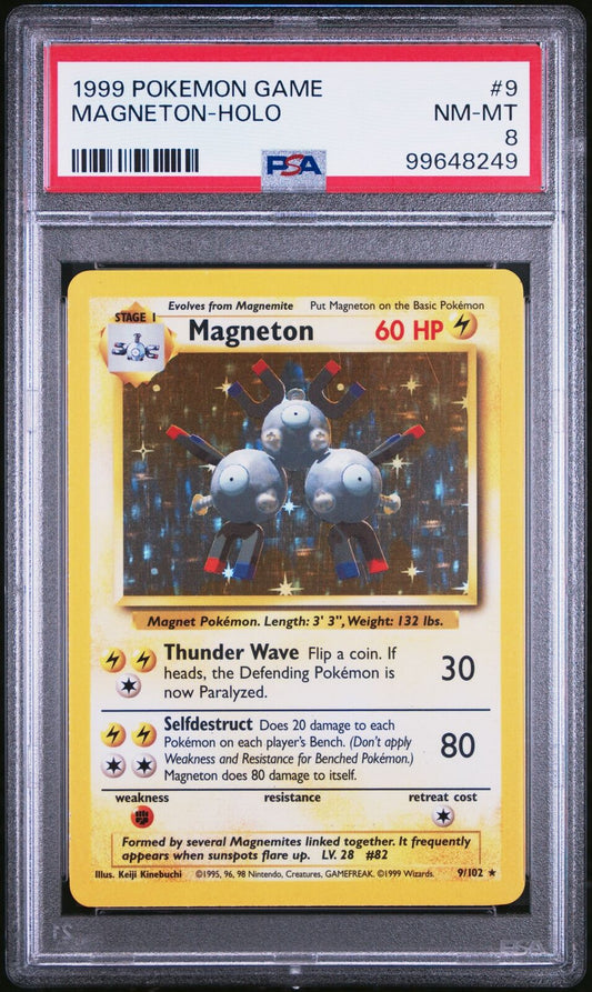 1999 Pokemon Game #9 Magneton-Holo PSA 8