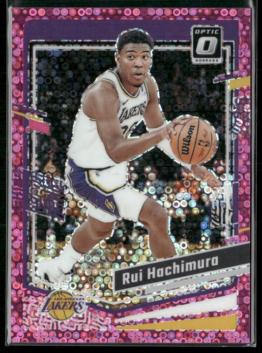 2023-24 Donruss Optic #162 Rui Hachimura Fast Break Pink #/25