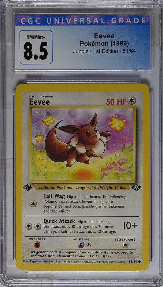 Eevee 1999 Jungle - 1st Ed. #51/64 CGC 8.5