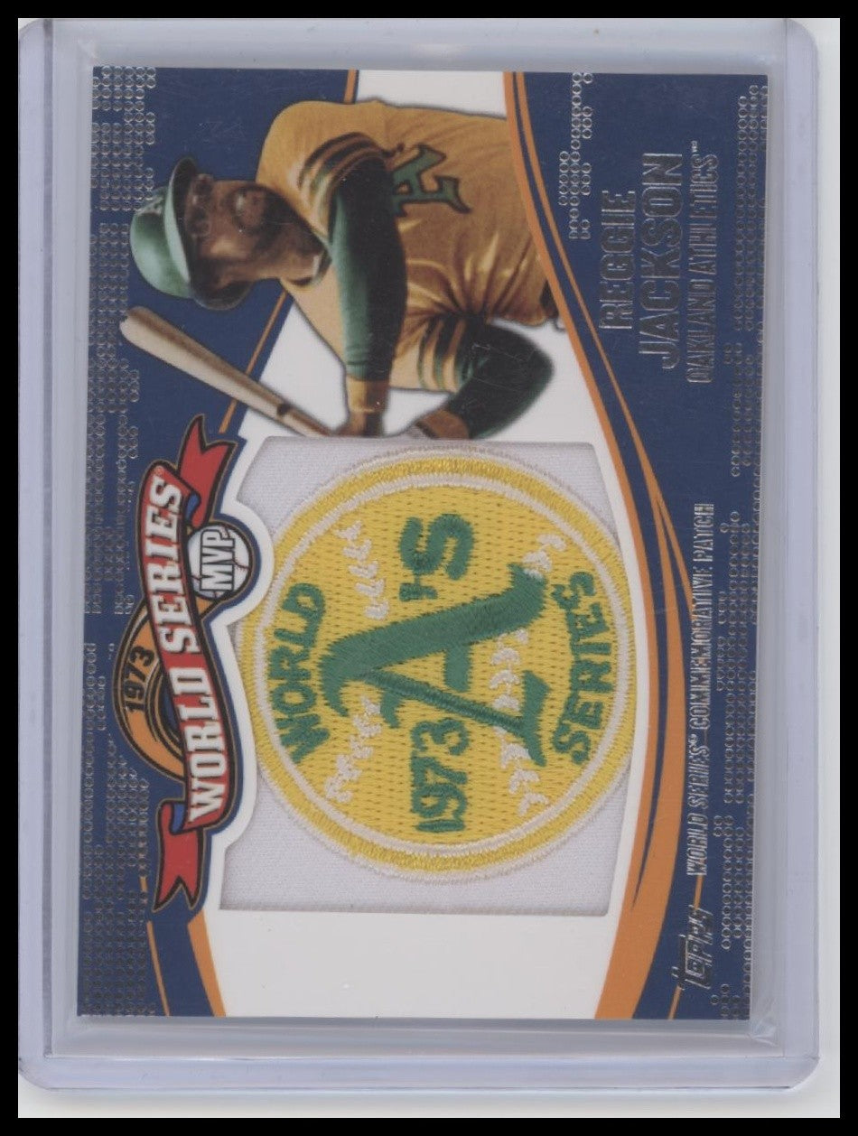 Reggie Jackson Topps 1973 World Series Commemorative Logo Patch